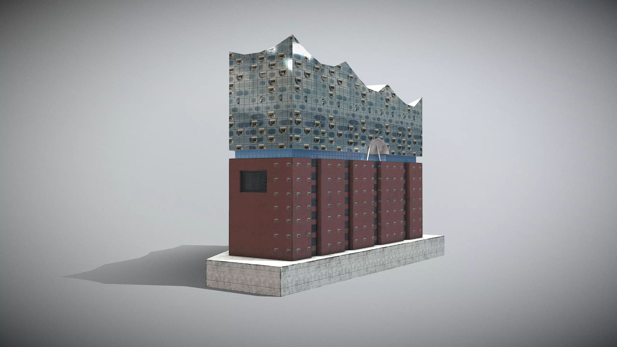 Elbphilharmonie Low-poly 3D model