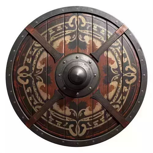 Viking Round Shield 3D Model v03