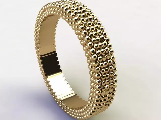 micro pave ring 3d model -printable jewelry design 3D print model