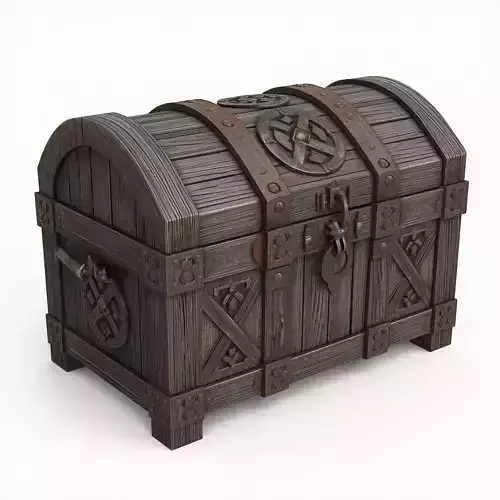Viking Loot Chest 3D Model v03