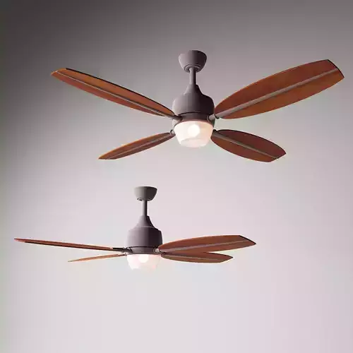 Modern 4-Blade Ceiling Fan with Light Set