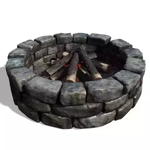 Viking Fire Pit 3D Model v03