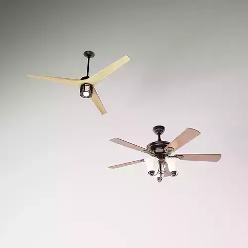 Modern Wooden Ceiling Fan Set