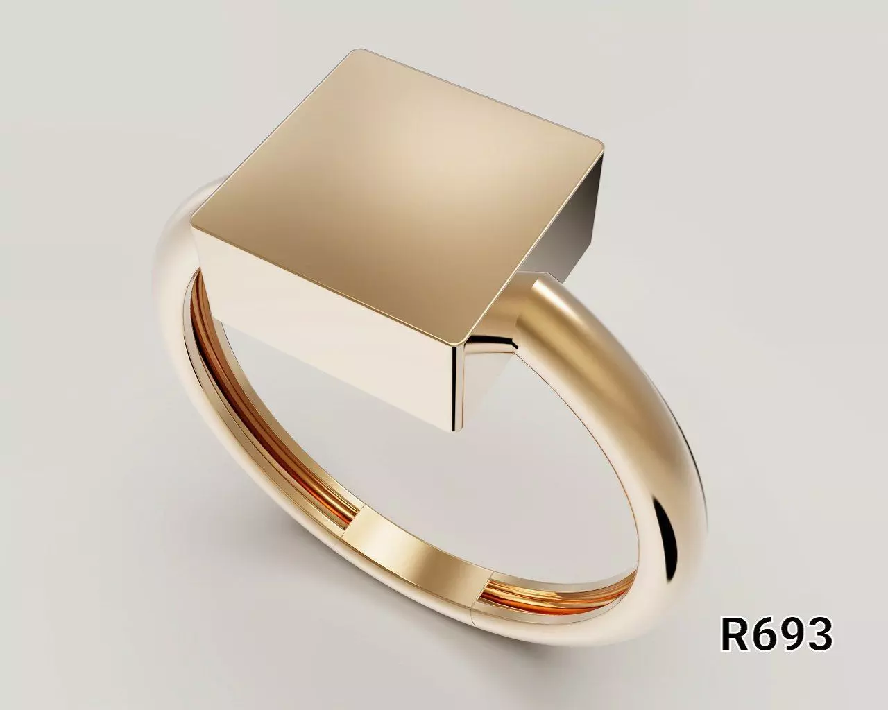 Luxury cubic gold ring 3D print model