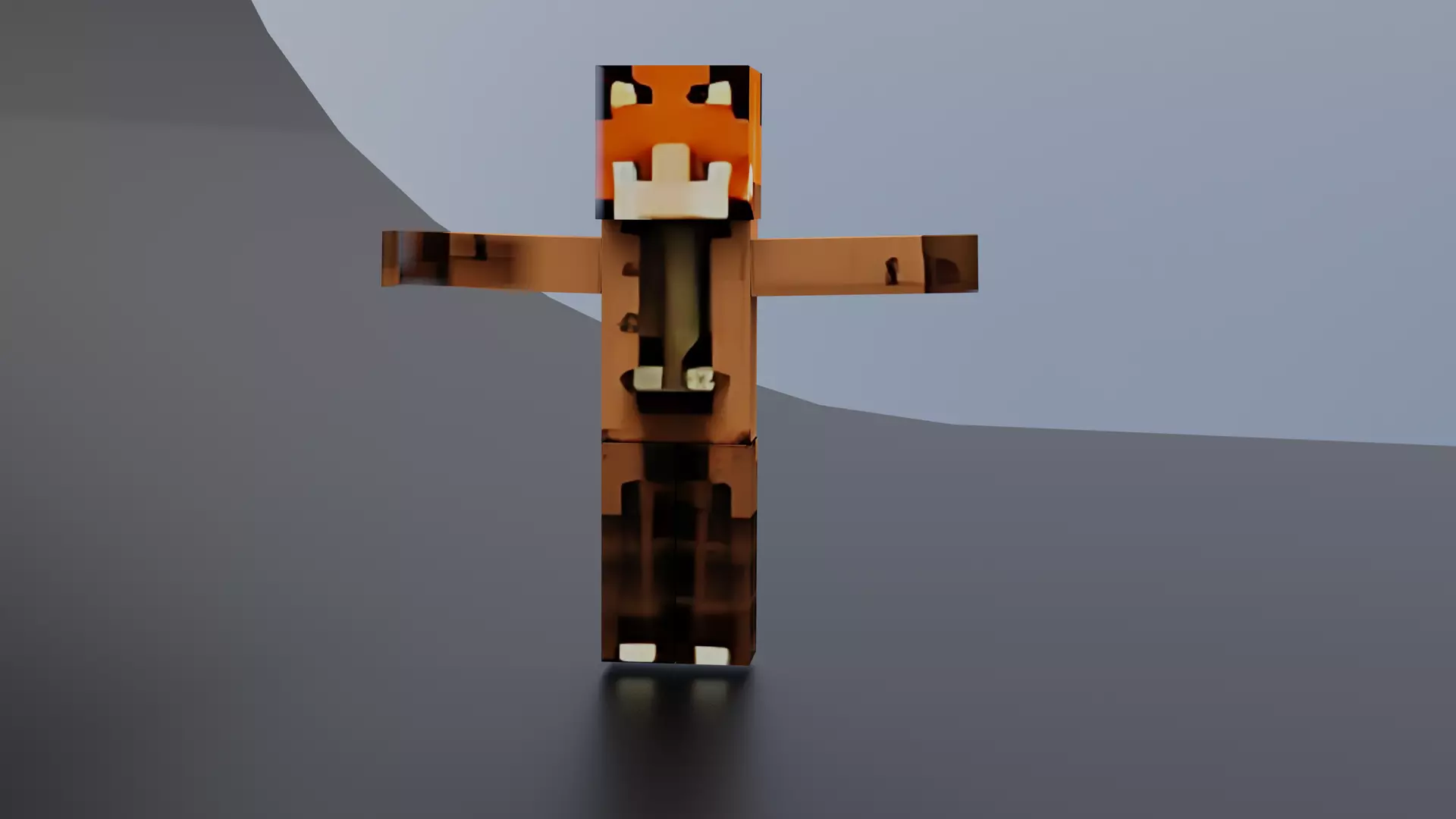 minecraft cat 3D model
