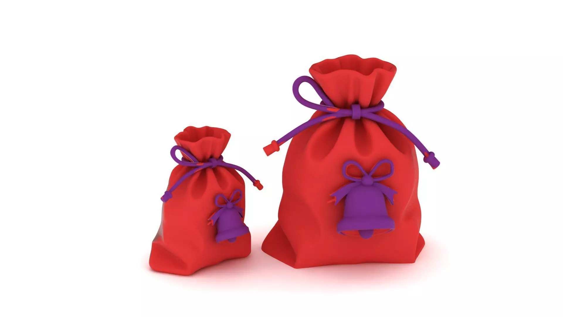 Christmas Gift Bag with Bell 3D Printable Model 3D print model