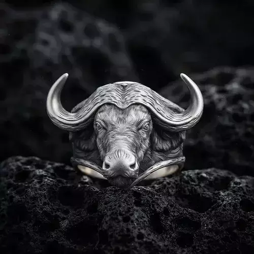 African Buffalo Ring