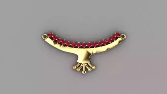 Pomegranate Pendant with Ruby free