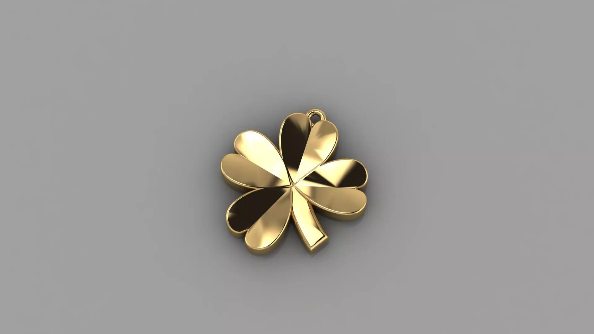 free Heart 4 Clover gold Pendant free Free 3D print model