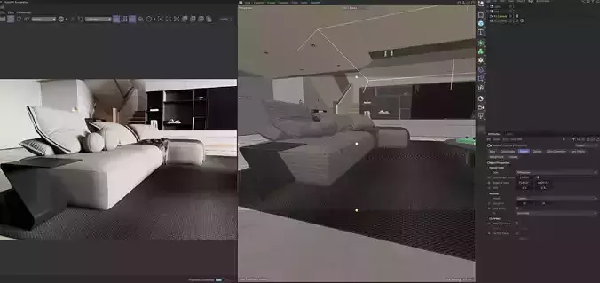 Modern Minimalist Living Room Interior 3D model 3