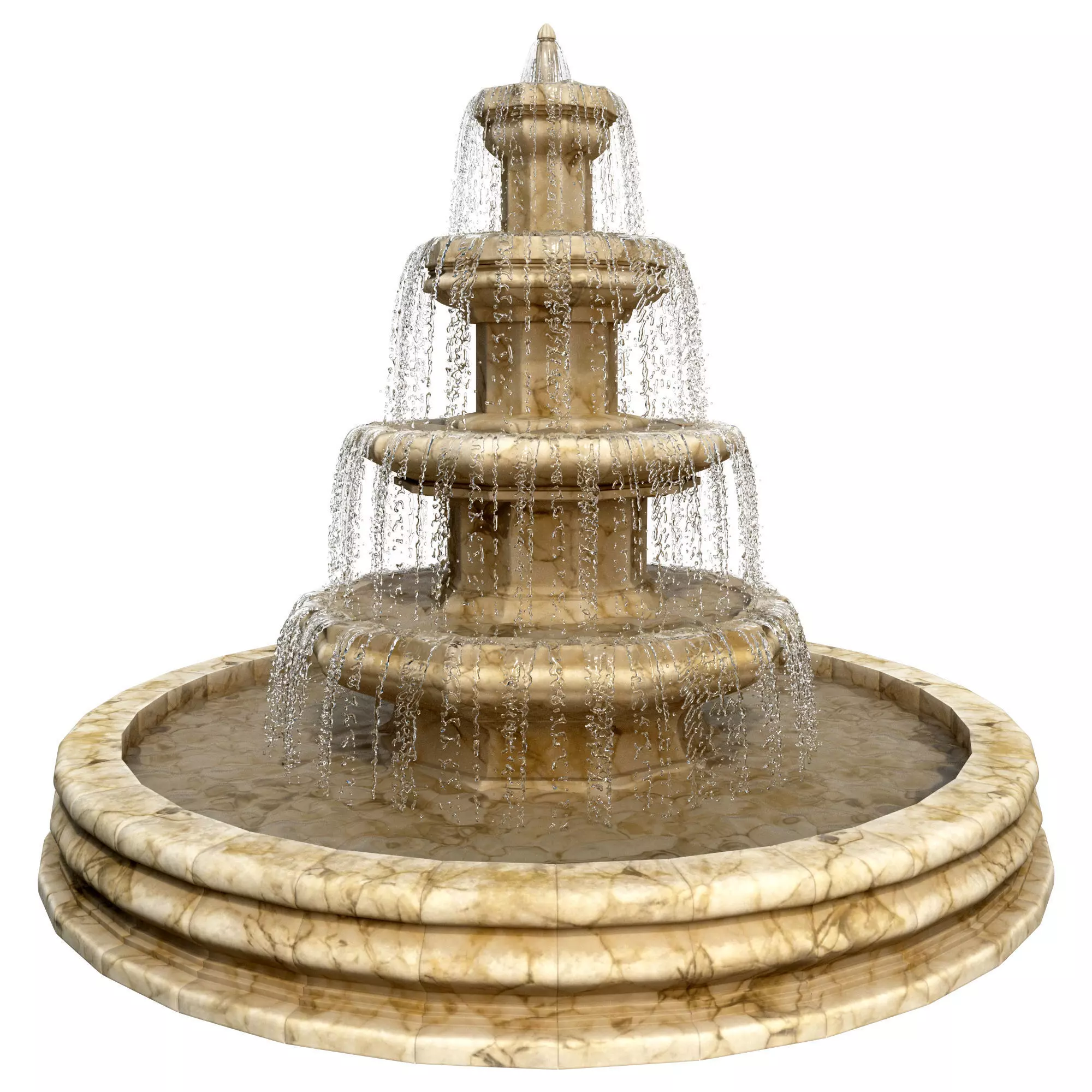 Classic Garden Fountain 01 3D model