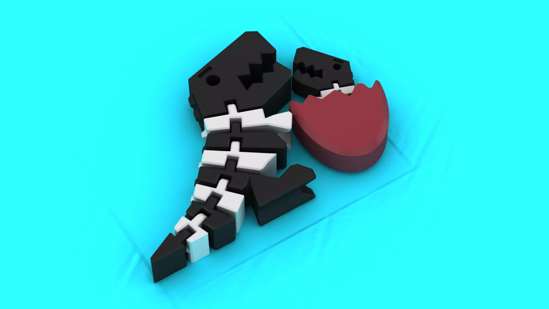 Pixel Bone Buddy Pendant 3D print model