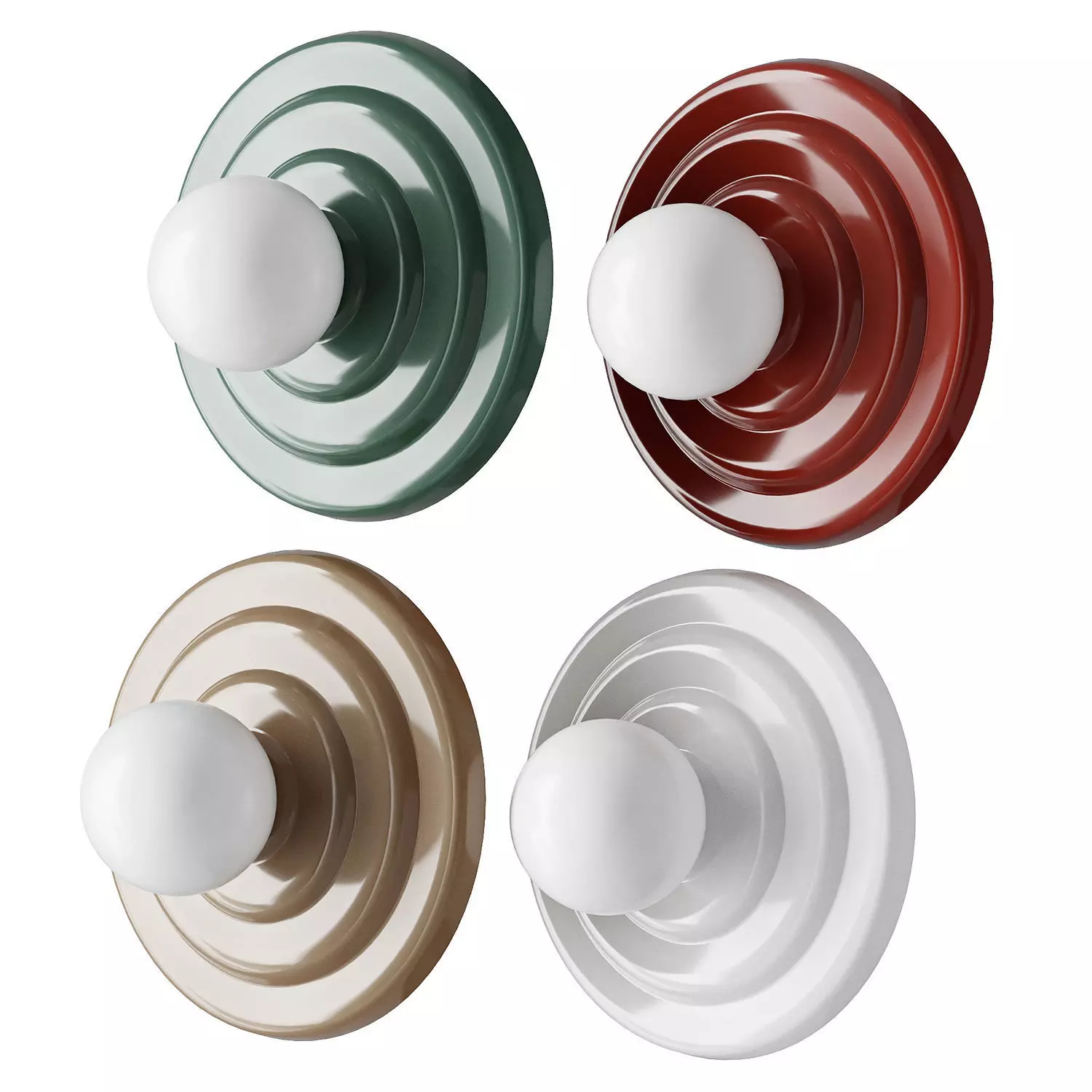 Holi Ceramic Opal Glass Wall Lamp LaRedouteInterieurs 3D model