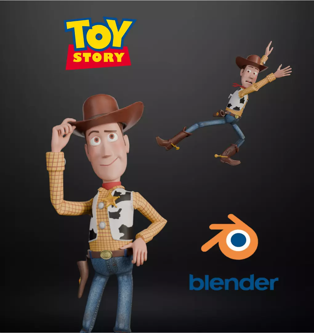 woody toy story Low-poly 3D model
