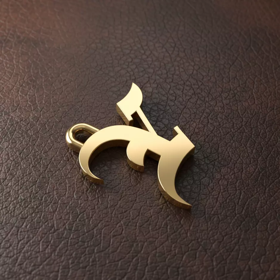 Gothic Letter Y Pedant 3D print model