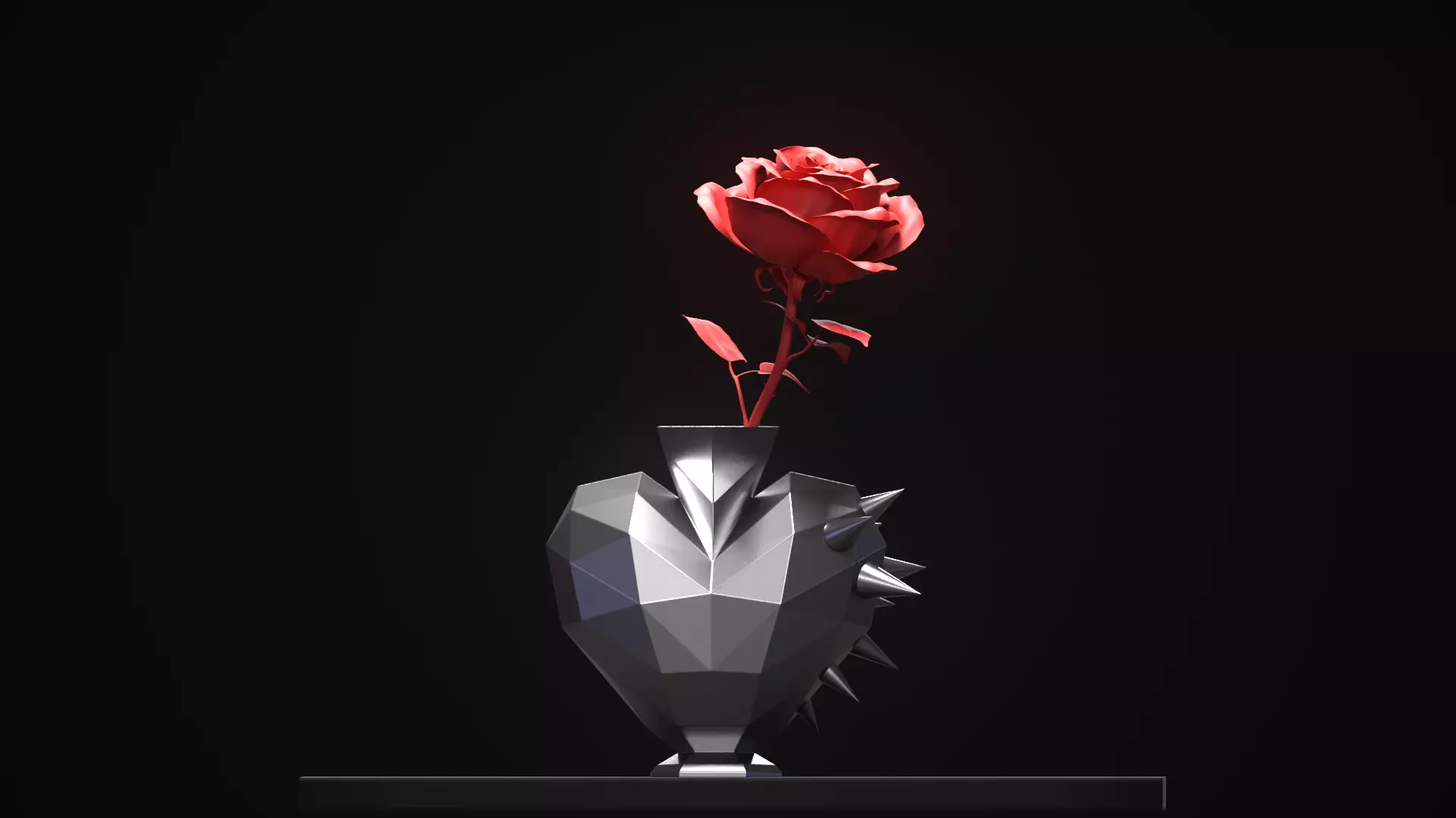 Heart with Thorns Free 3D print model
