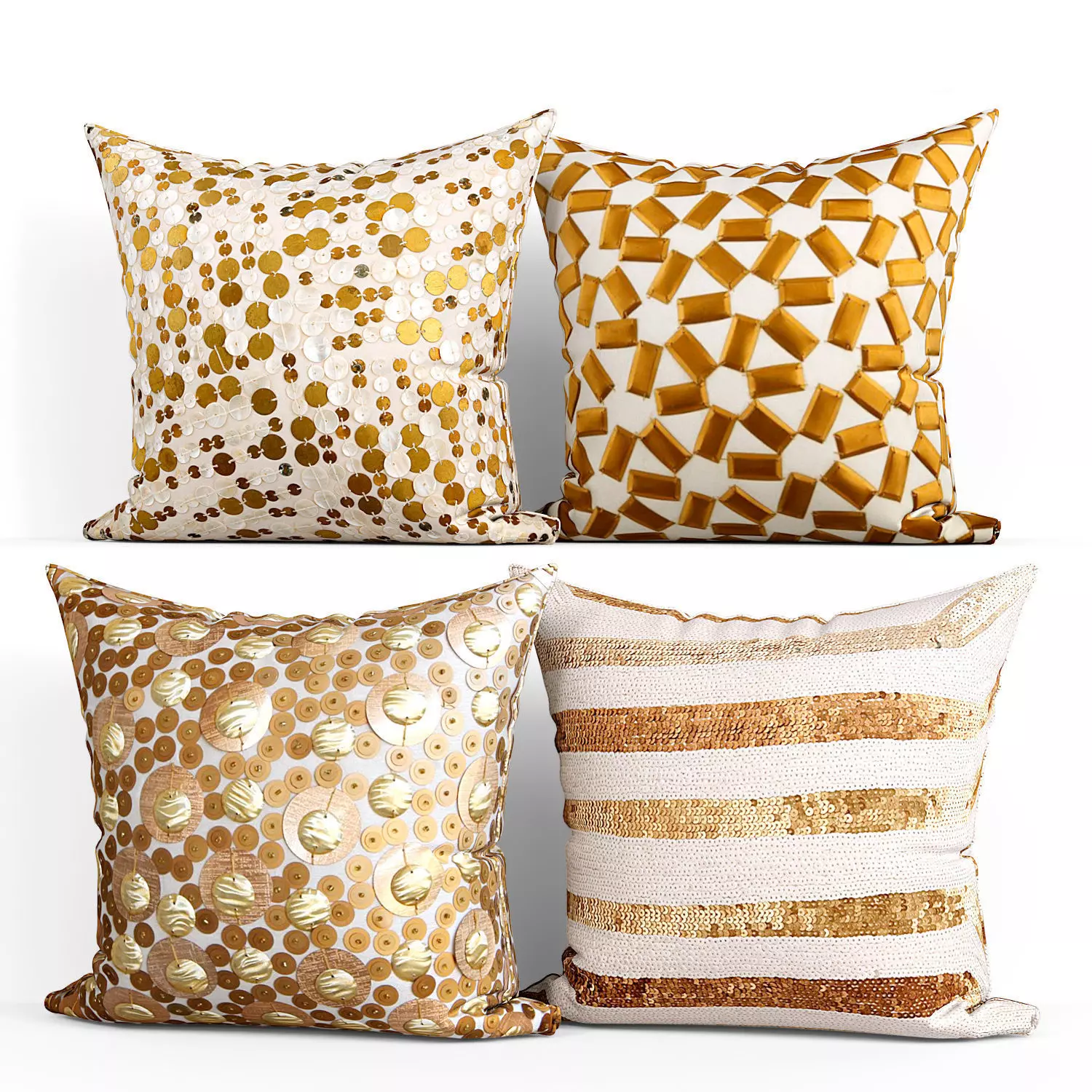 Decorative pillows set 364 3D model