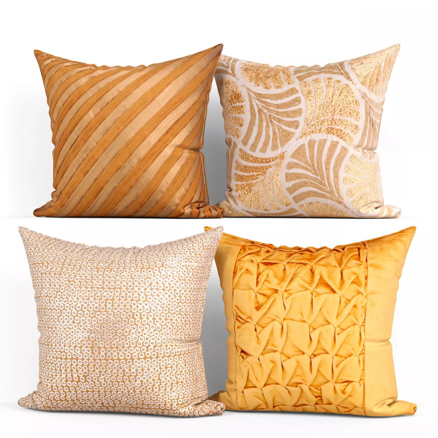 Decorative pillows set 365 3D model