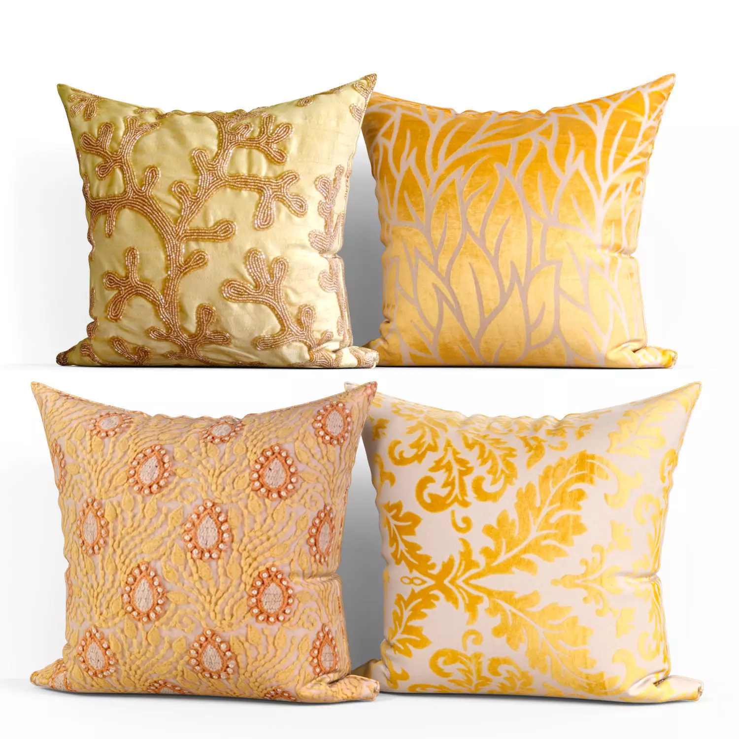 Decorative pillows set 375 3D model