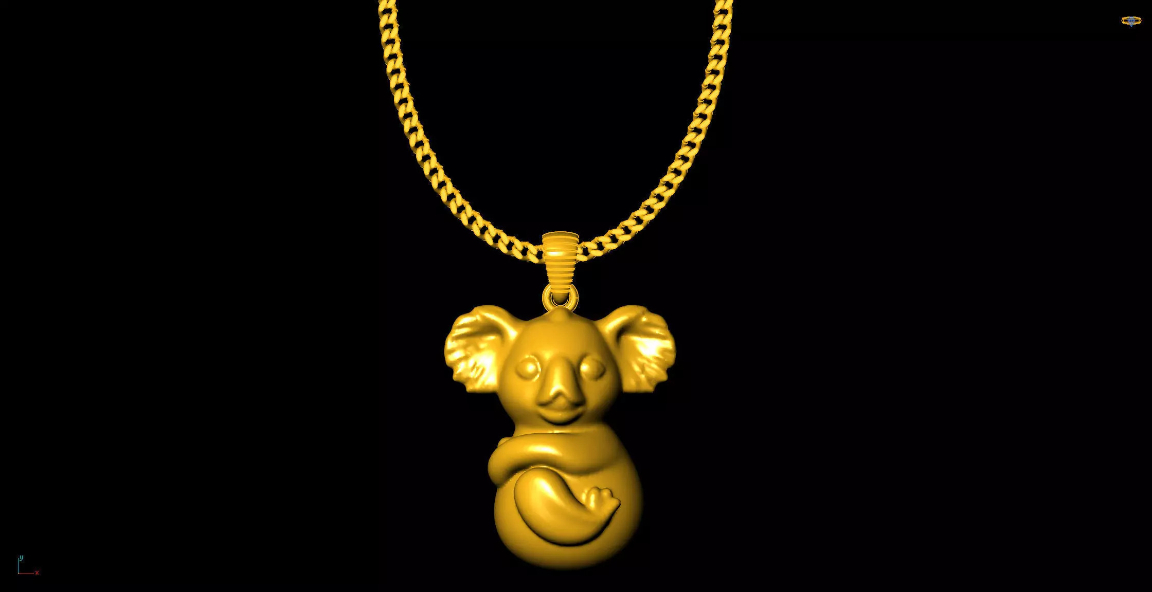 Koala pendant charms - one inch pendant Free 3D print model