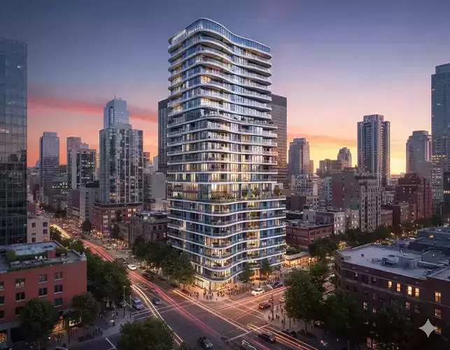 Luxury Curved Residential Tower Modern Building 3D model