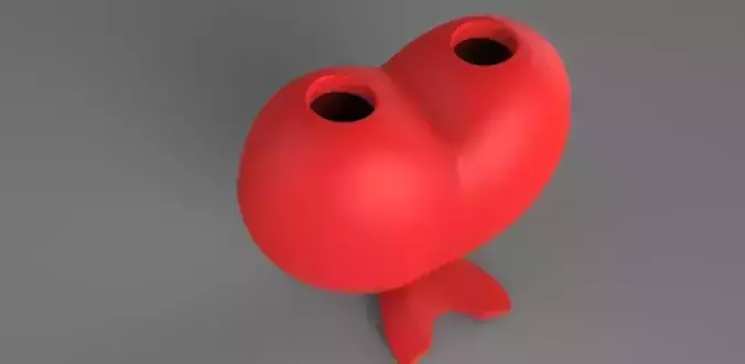 Heart pencil stand 3D print model