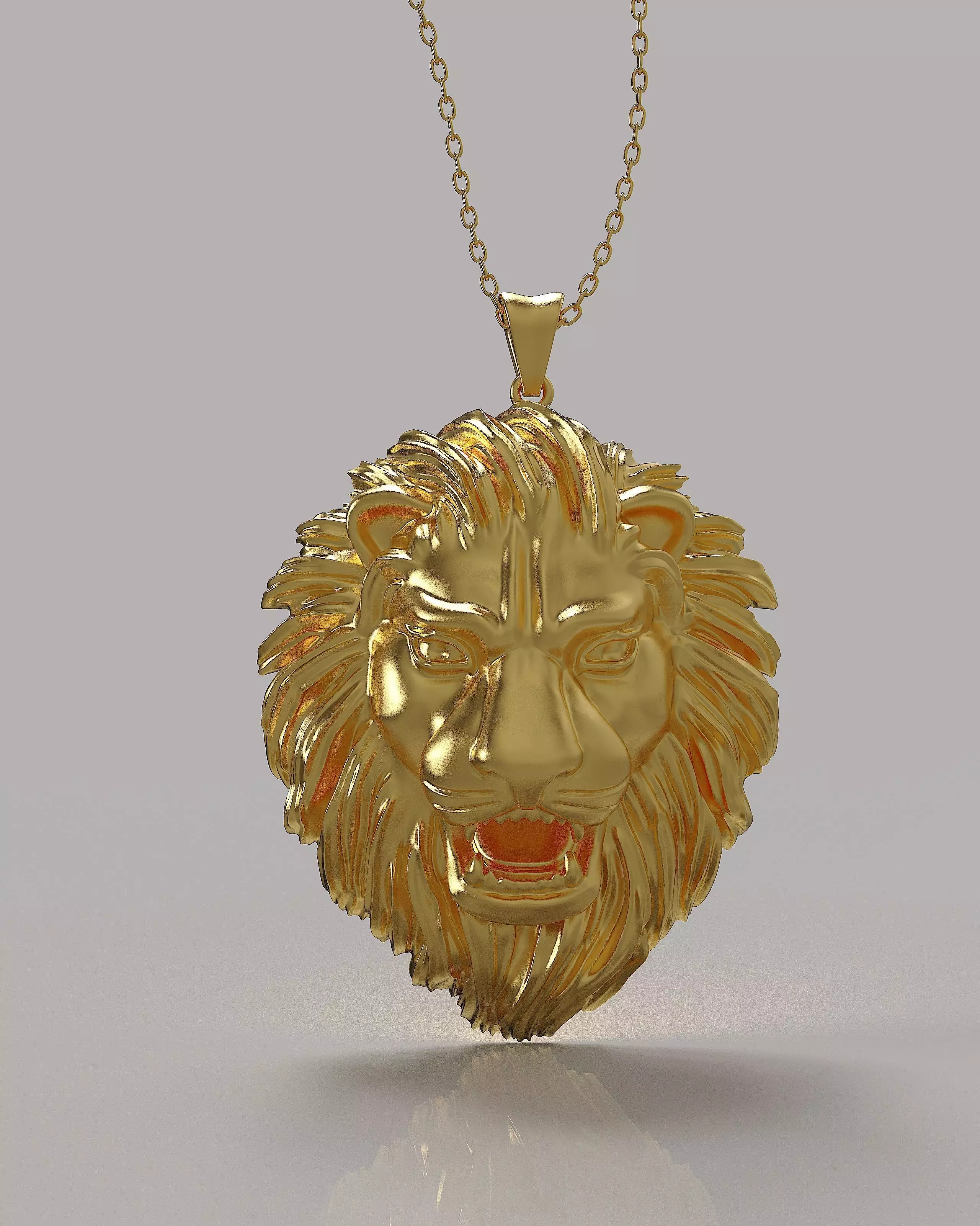 Angry Lion pendant 3D print model
