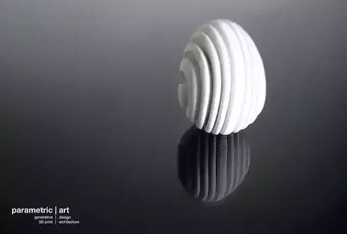 generative easter egg by parametric art Free 3D print model