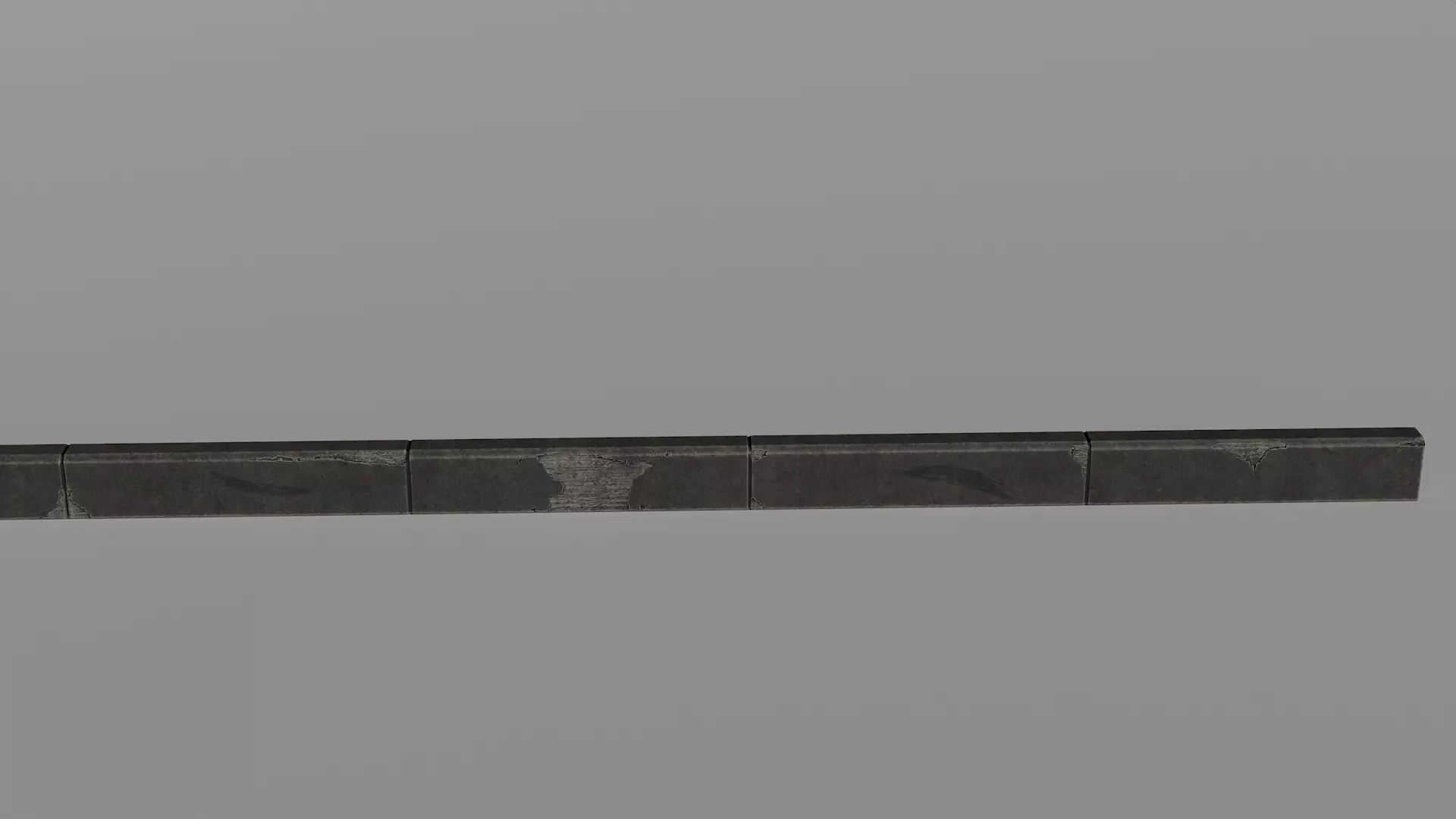 Road curb Low-poly 3D model