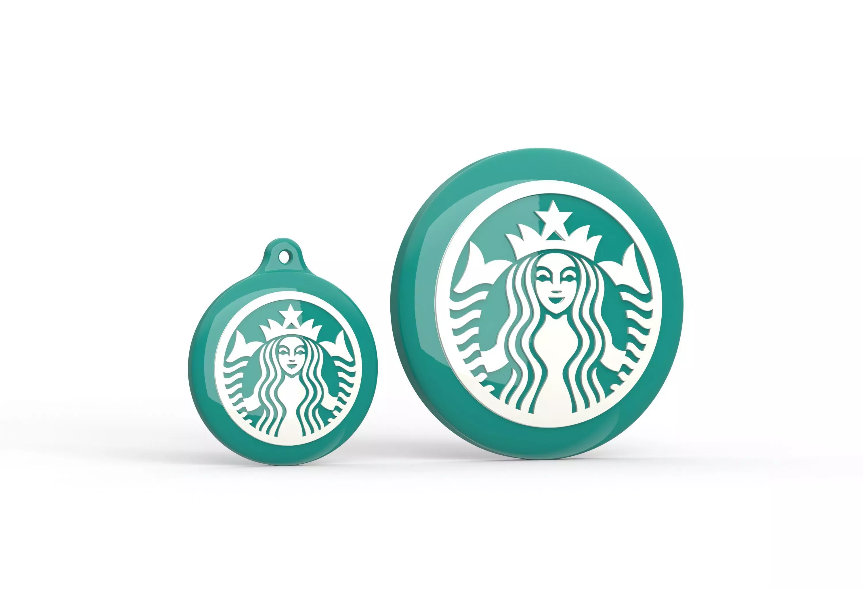StarBucks Badge and Keychain 3D print model