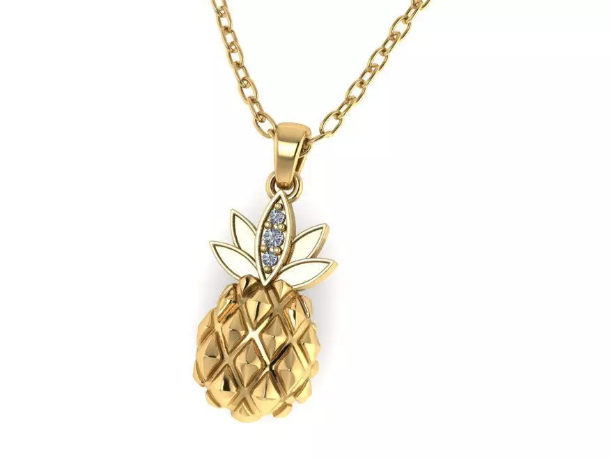 PINEAPPLE PENDANT 3D print model