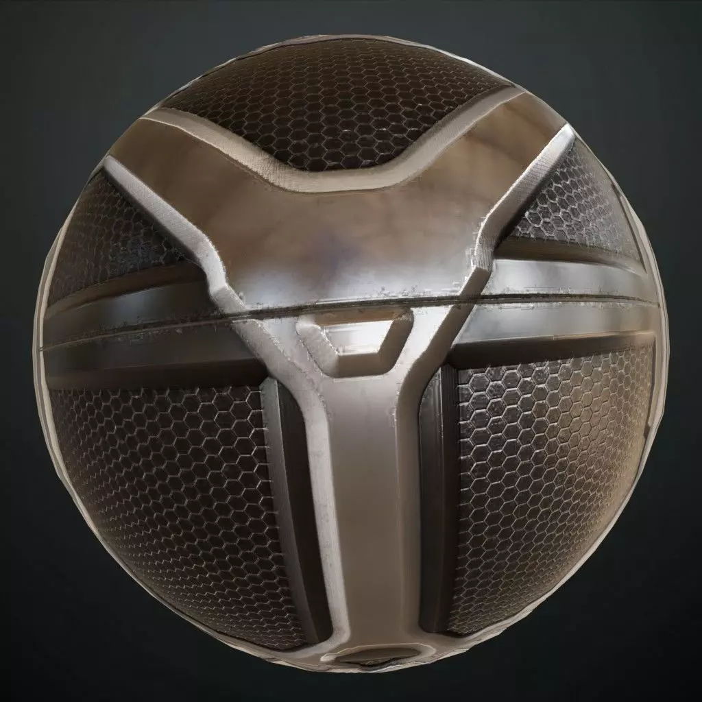 Sci-Fi Reinforced Blast Door Panel PBR Seamless Texture
