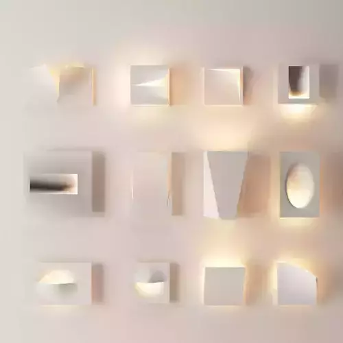 Minimalist Origami Geometric Wall Light Set