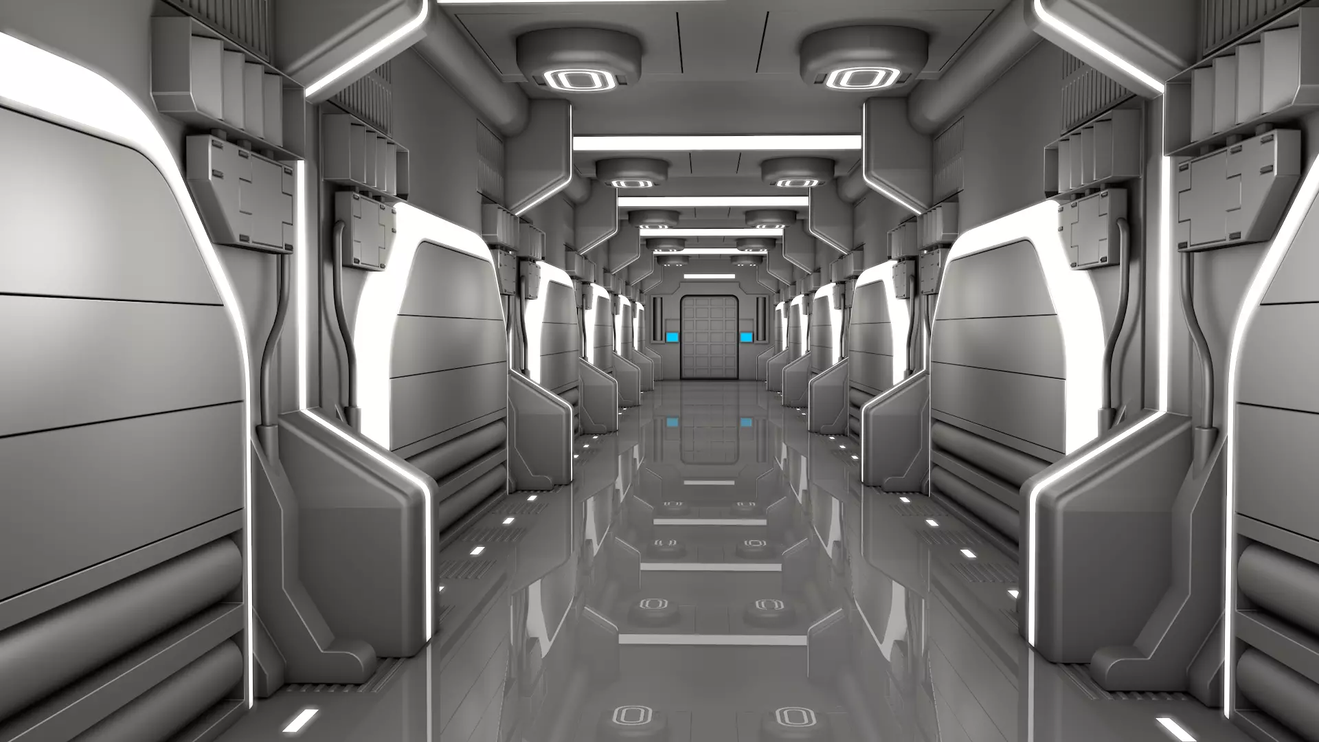 Sci Fi Corridor Laboratory 3D model