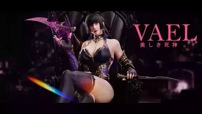 Female - Assassin RPG Game Character - Vael