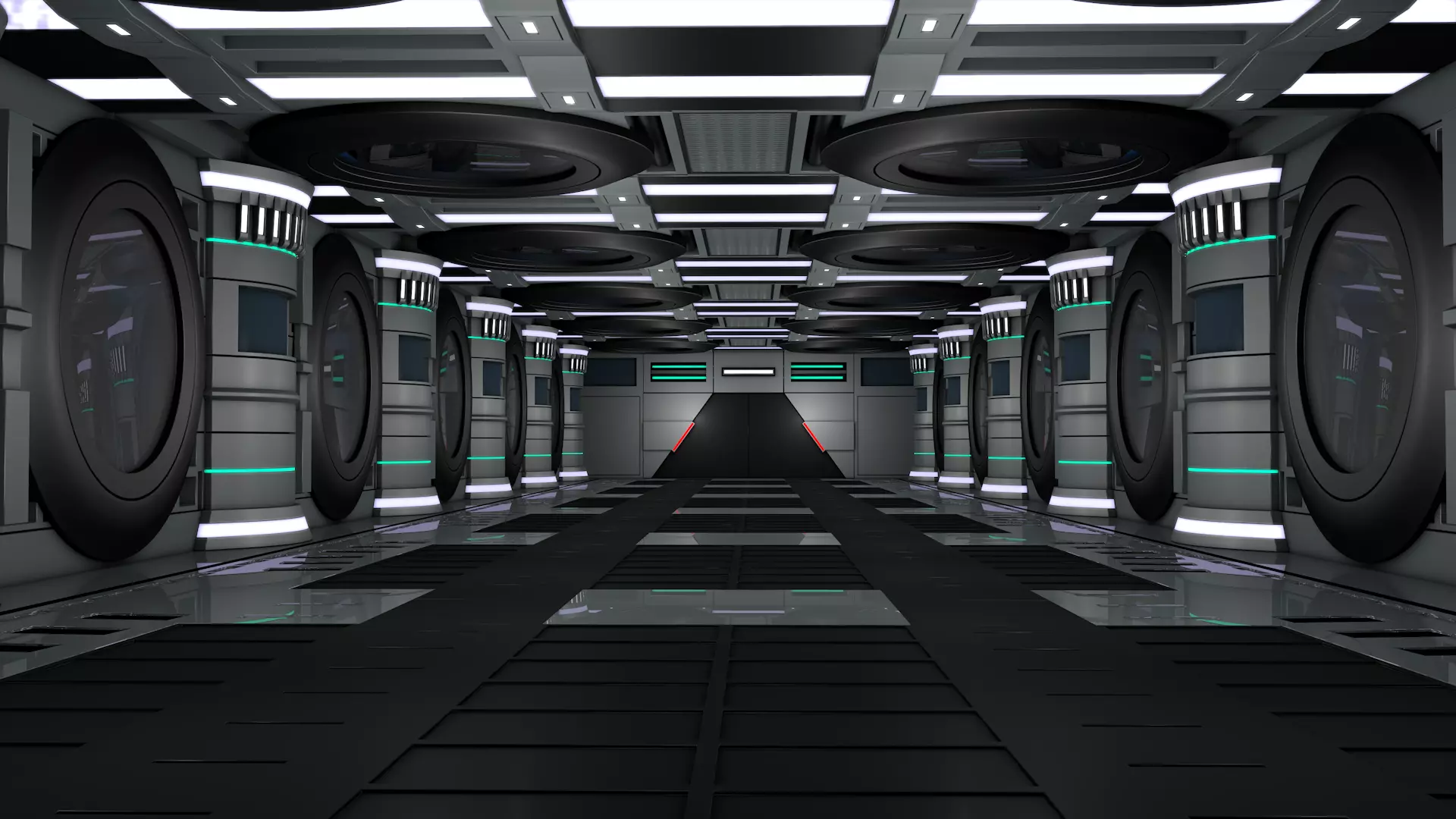 Sci Fi Corridor Interior 3D model