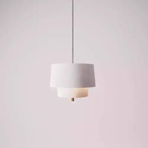 Margin Double Layer Linen Pendant Light Model