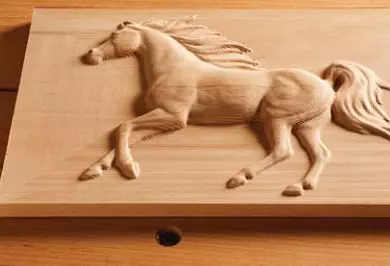 Running horse digital stl file cnc wood carving 3D print model