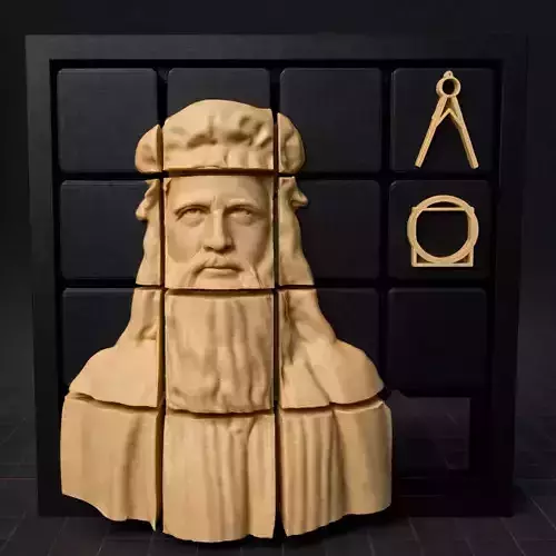 Slider Puzzle inspired by Leonardo Da Vinci
