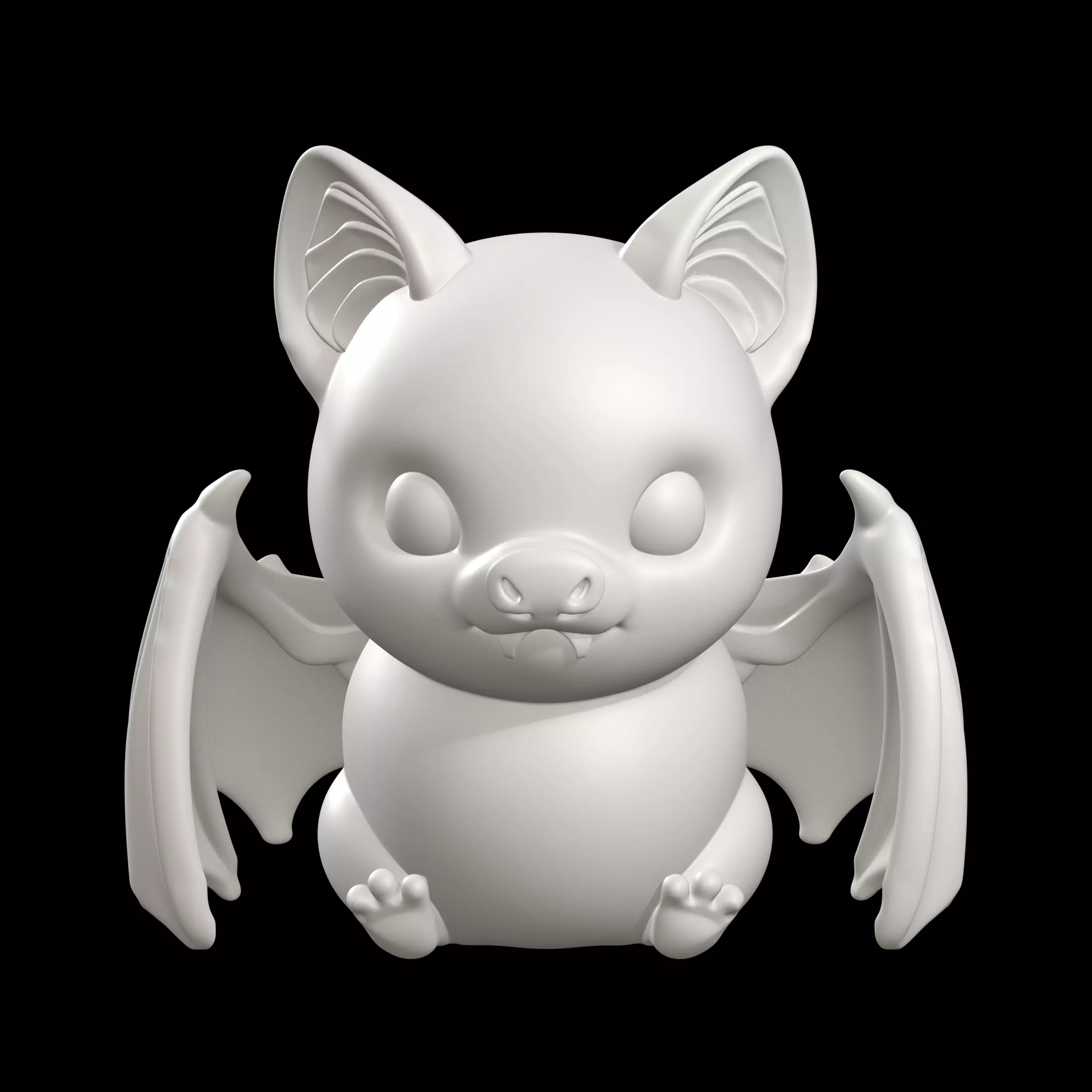 Chibi Bat Cute Animal Figure 3D print model
