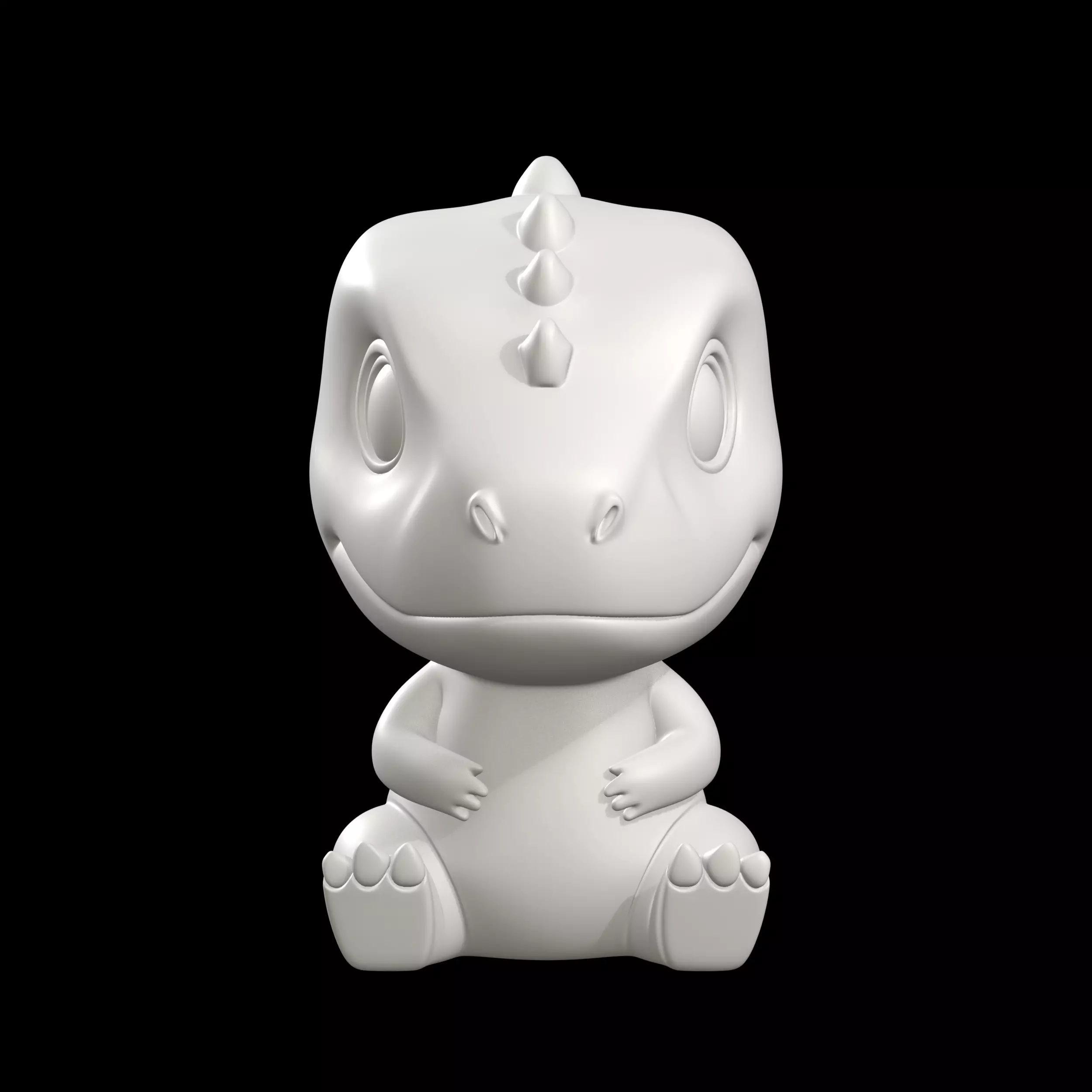 Chibi Dinosaur Figurine Cartoon Character 3D print model