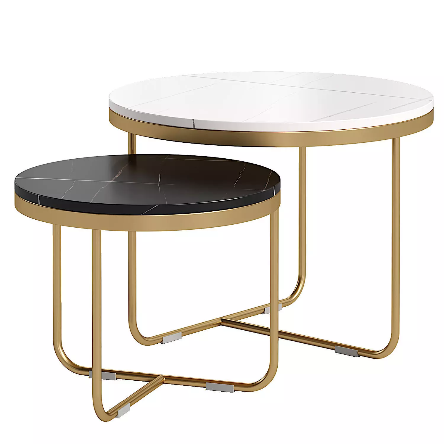 Nesting Coffee Table Set 2 Low-poly 3D model