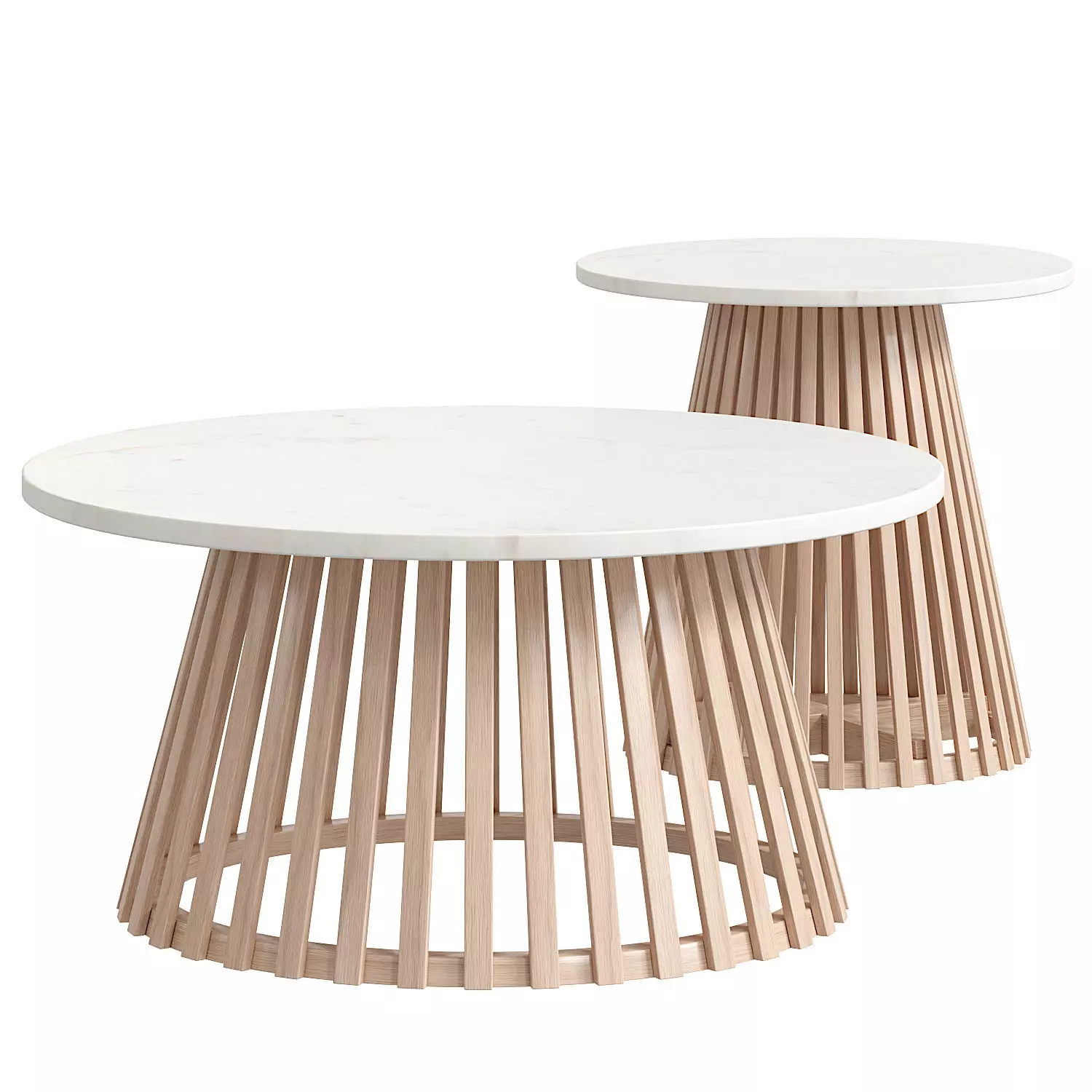 Mesa Lateral Mazara Beige Kessa Muebles Low-poly 3D model