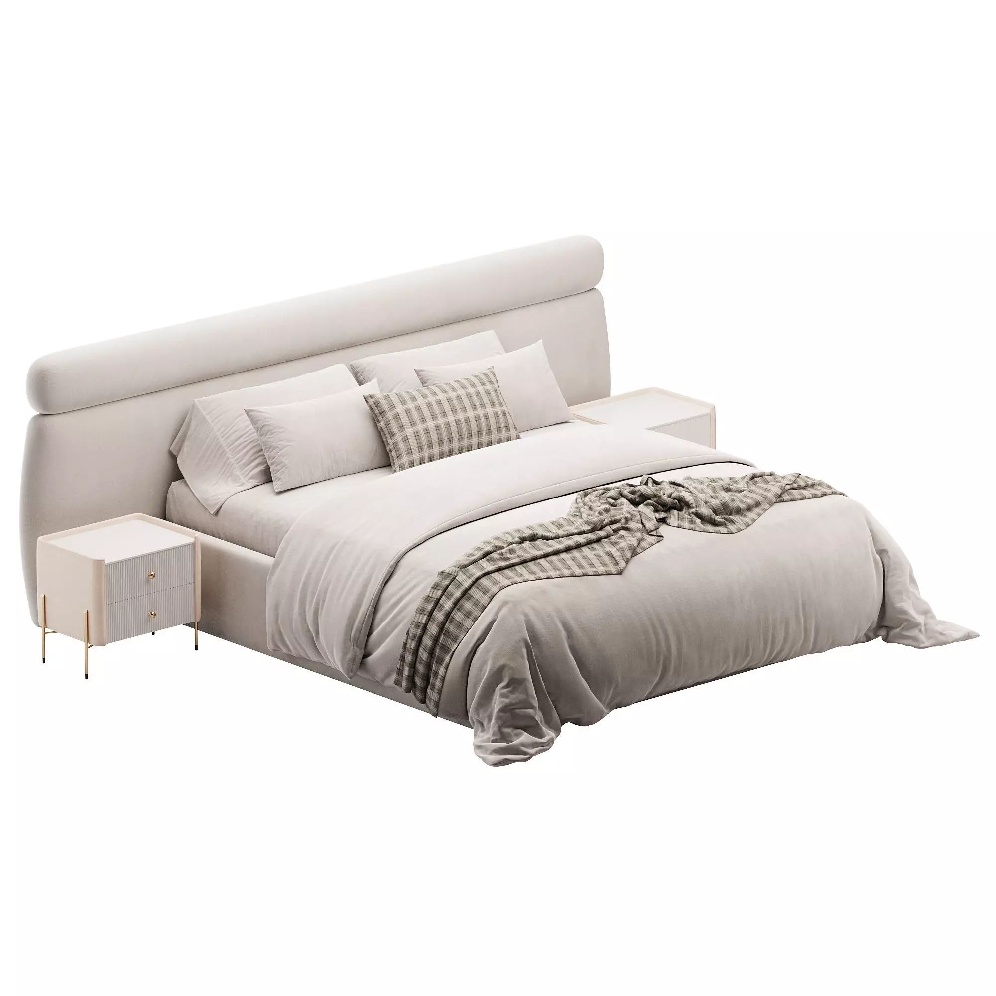 Verona bed Low-poly 3D model