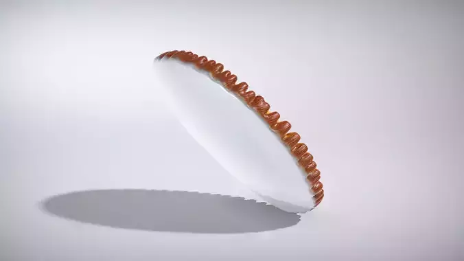 Cinnamon Apple Pie Low-poly 3D model 3