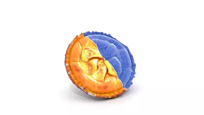 Cinnamon Apple Pie Low-poly 3D model 7