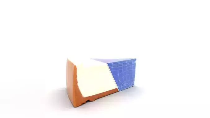 Classic New York Cheesecake Slice Low-poly 3D model 6
