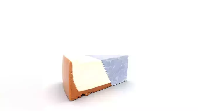 Classic New York Cheesecake Slice Low-poly 3D model 7