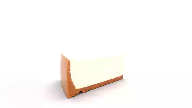 Classic New York Cheesecake Slice Low-poly 3D model 4