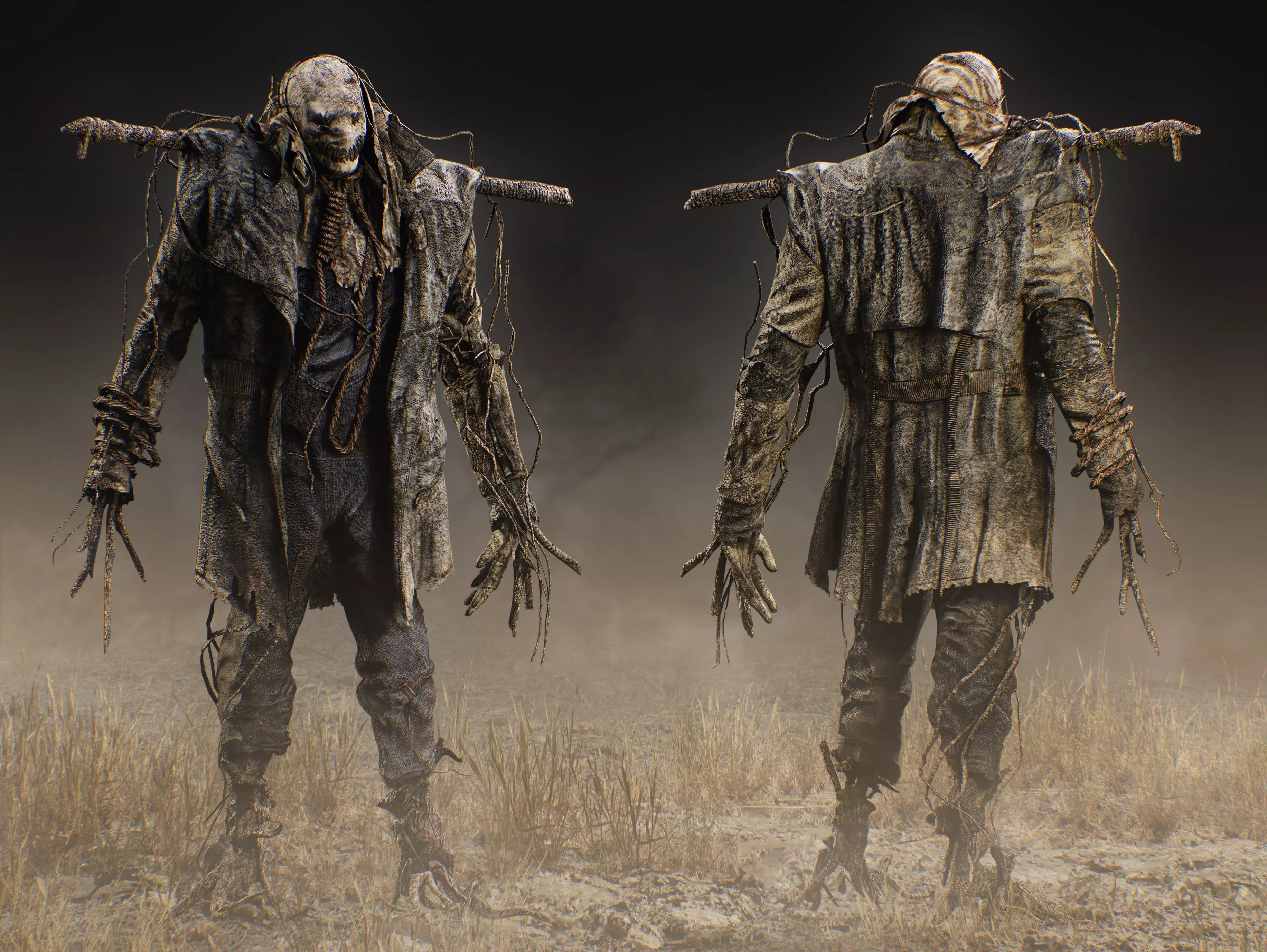 Scarecrow Cursed Creature Low-poly 3D model
